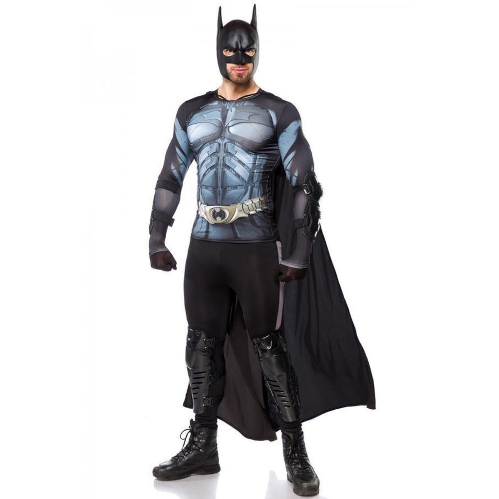 Mask Paradise - Dark Hero Kostuum - Zwart/Blauw